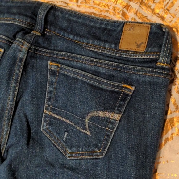 AE Destroyed Slim Stretch Bootcut Jeans - Picture 6 of 8